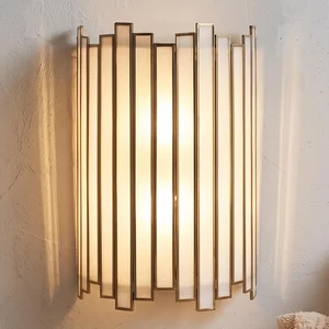 View Lima wall lamp - antique brass - glass and metal
