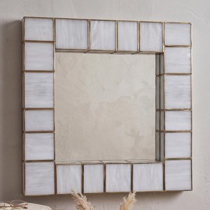 View Luma wall lamp - square - antique brass - glass and metal View Luma wall lamp - square - antique brass - glass and metal