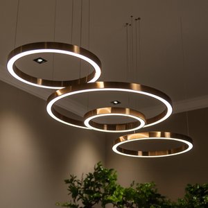 View Lilou brushed gold chandelier
