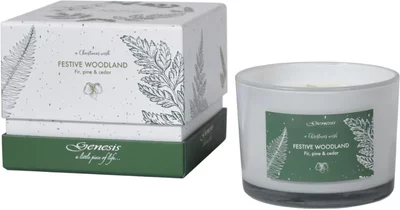 View Festive woodland candle - white glass - set of 12