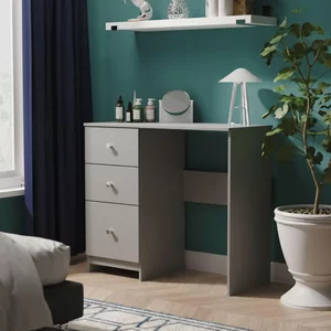 View Yarmouth desk - 3 drawer - dusk grey