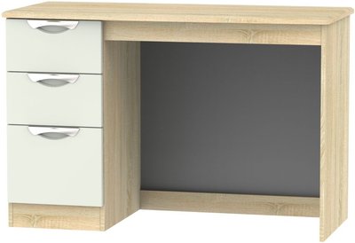 View Camden desk - 3 drawer - gloss cashmere and oak