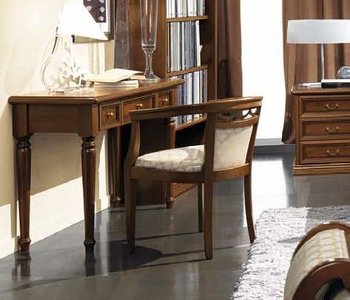 View Nostalgia italian writing desk - 3 drawer - walnut