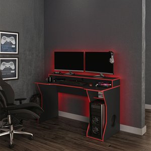 View Enzo gaming desk - black and red View Enzo gaming desk - black and red