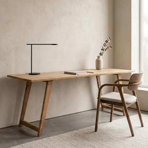 View Graz trestle desk - natural - recycled teak wood