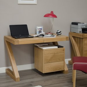 View Z designer desk - small - oak