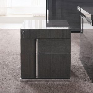 View Montecarlo lockable filling cabinet - 2 drawer - left - grey koto high gloss