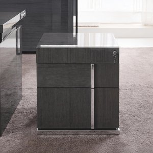 View Montecarlo lockable filling cabinet - 2 drawer - right - grey koto high gloss
