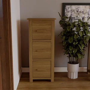 View Opus filing cabinet - 3 drawer - oak