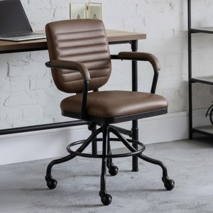 View Gehry office chair - brown faux leather