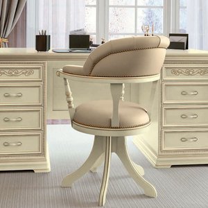 View Torriani italian home office swivel chair - ivory