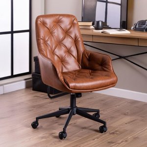 View Erik office chair - retro brandy faux leather