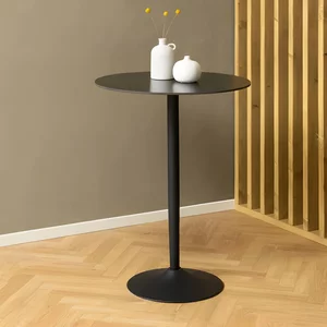 View Malta bar table - round - black ceramic View Malta bar table - round - black ceramic