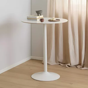View Malta bar table - round - white ceramic View Malta bar table - round - white ceramic