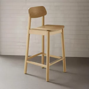 View Barlow barstool - set of 2 - oak - with back