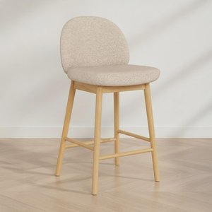 View Sophia counter stool - set of 2 - beige fabric