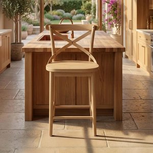View Ferndale cross back cafe barstool natural