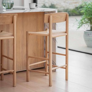 View Longworth barstool with back natural rattan
