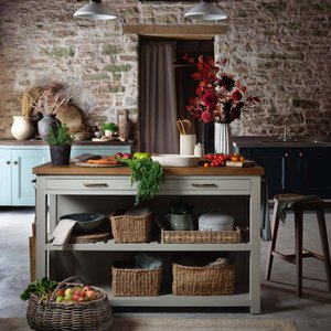 View Walcote kitchen island clay wood View Walcote kitchen island clay wood