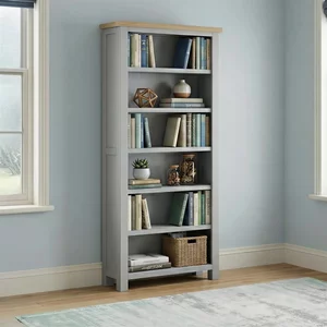 View Lundy bookcase - tall - grey painted
