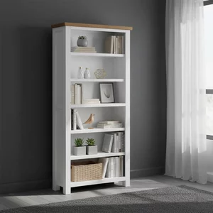View Lundy bookcase - tall - white painted