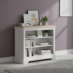 View Cromwell bookcase - low - grey painted
