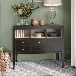 View Barwick bookcase - 6 drawer - low - charcoal