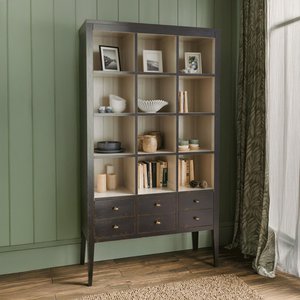 View Barwick bookcase - 6 drawer - triple - charcoal