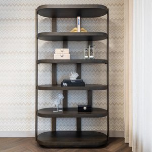 View Ellington shelving unit - brown - oak