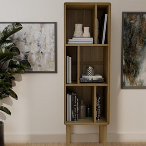 View Scandic shelving unit - narrow - oak