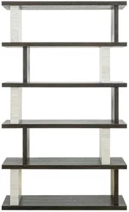 View Waldorf black and white open shelving unit