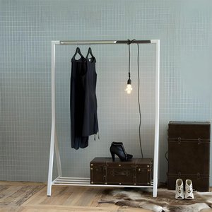 Brent clothes rack - white metal