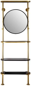 View Hawkes coat rack - antique brass with mirror View Hawkes coat rack - antique brass with mirror