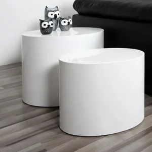 View Mice coffee table - set of 2 - white gloss oval View Mice coffee table - set of 2 - white gloss oval