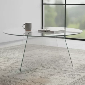 View Samos coffee table - round - clear glass