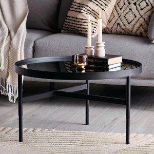 View Franki coffee table - 70cm - round - black metal