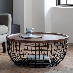 View Smithson coffee table - 80cm - round - walnut View Smithson coffee table - 80cm - round - walnut