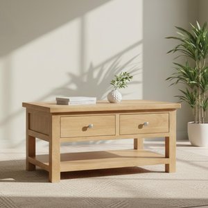 View Appleby coffee table - 2 drawer - oak View Appleby coffee table - 2 drawer - oak