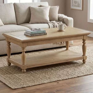 View Chateau coffee table - natural - rustic pine