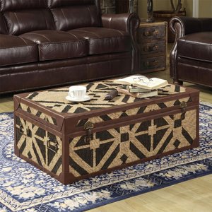View Aztec coffee table - brown - storage trunk