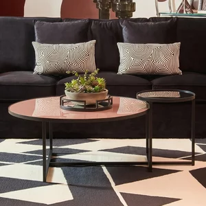 View Cercle coffee table - 2 tier - round - smoked mirrored View Cercle coffee table - 2 tier - round - smoked mirrored