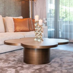 View Clover coffee table - abstract - beige - ceramic and metal