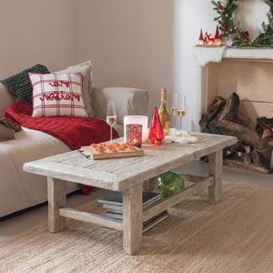 View Unique one of a kind - coffee table - rustic natural - distressed wood