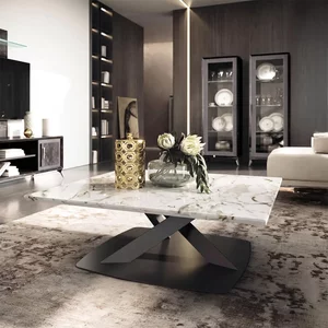 View Krystal italian square coffee table - maxi base - ceramic and metal