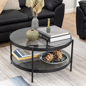 View Bayonne coffee table - round - smoked glass View Bayonne coffee table - round - smoked glass