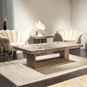 View Blade occasional table - marble with wooden base - variation available