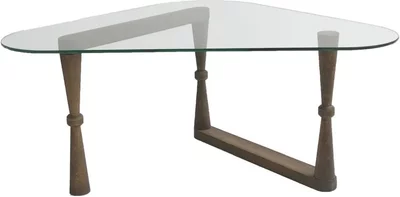 View Clearance - dunley coffee table - walnut and glass