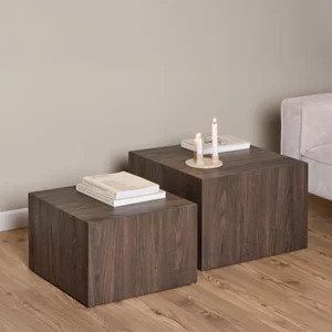 View Dice coffee table - square - ash smoked - set of 2