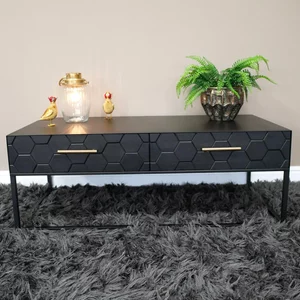 View Coffee table - 2 drawer - black View Coffee table - 2 drawer - black