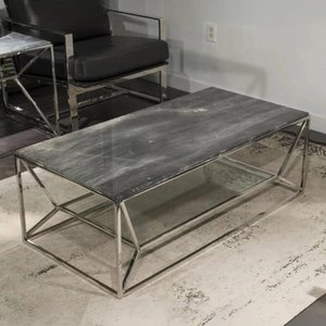View Ginza occasional table - marble and metal - variation available